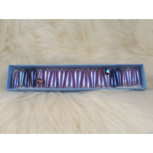 violet purple press on nails